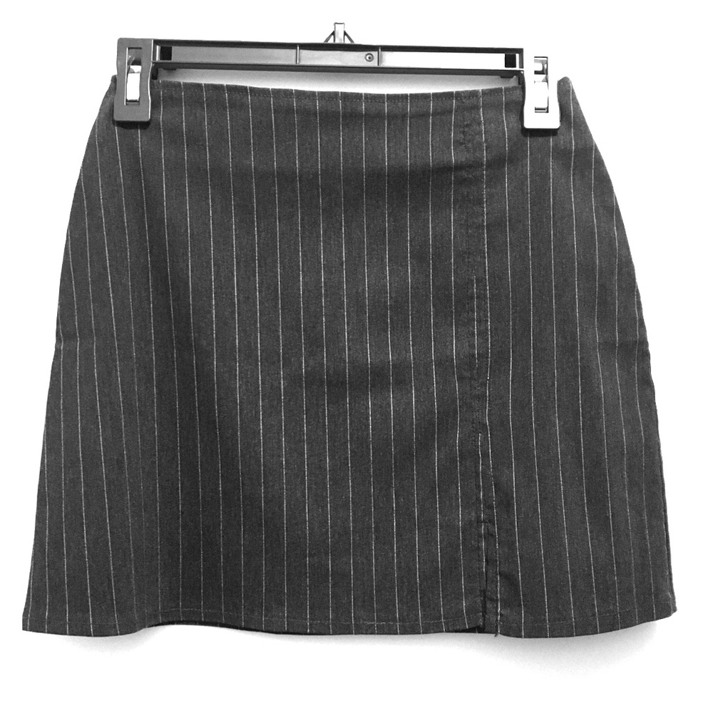 Women’s Gray Striped Micro Mini Skirt
